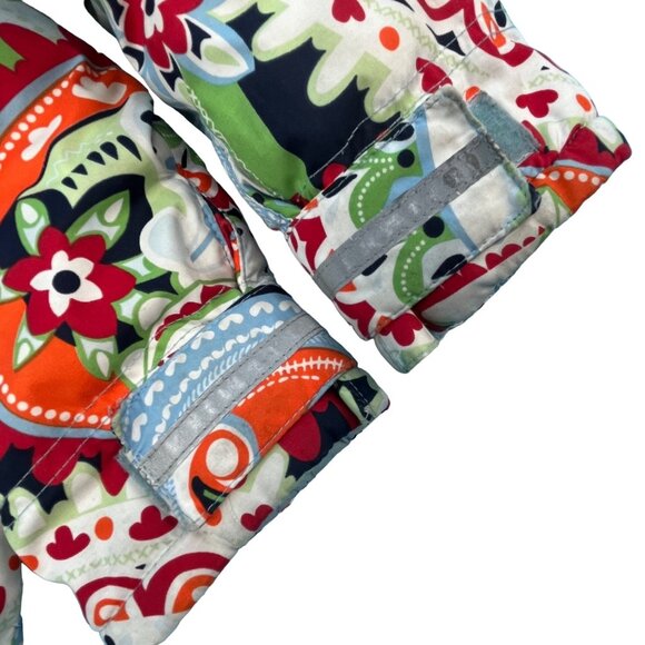 Hanna Andersson SIZE 120 6 7 Paisley White Blue Red Yellow Jacket Coat - Picture 7 of 12